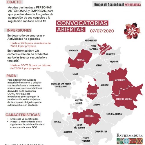 CONVOCATORIAS EXTRAORDINARIAS DE AYUDAS #LEADER